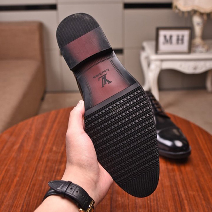 Louis Vuitton Men Shoes Business Luxury Brand LV Dress Shoes with Original Box