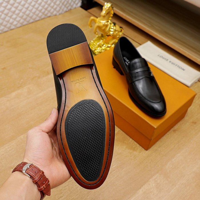 Louis Vuitton Men Shoes Business Luxury Brand LV Dress Shoes with Original Box