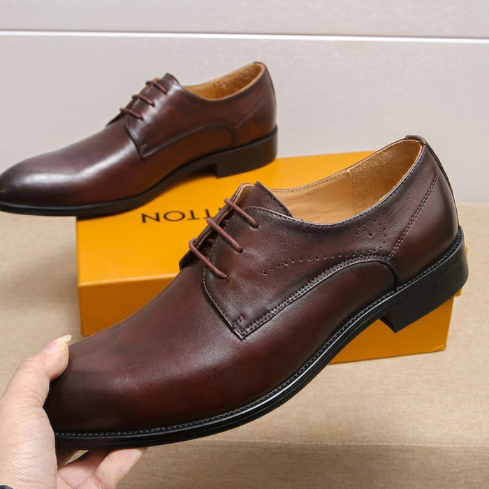 Louis Vuitton Men Shoes Business Luxury Brand LV Dress Shoes with Original Box