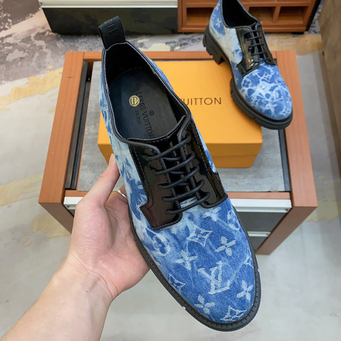 Louis Vuitton Men Shoes Business Luxury Brand LV Dress Shoes with Original Box