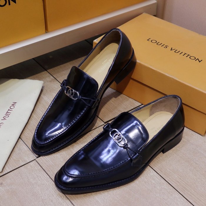 Louis Vuitton Men Shoes Business Luxury Brand LV Dress Shoes with Original Box