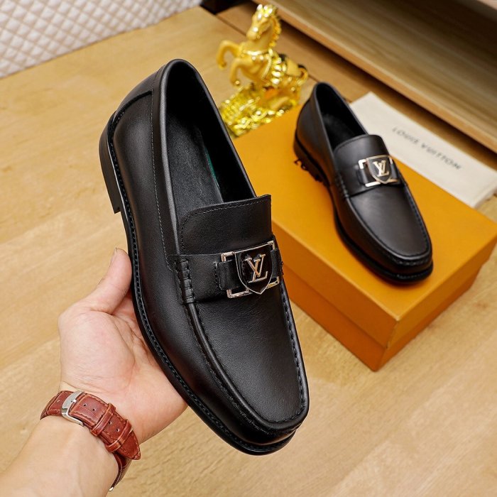 Louis Vuitton Men Shoes Business Luxury Brand LV Dress Shoes with Original Box
