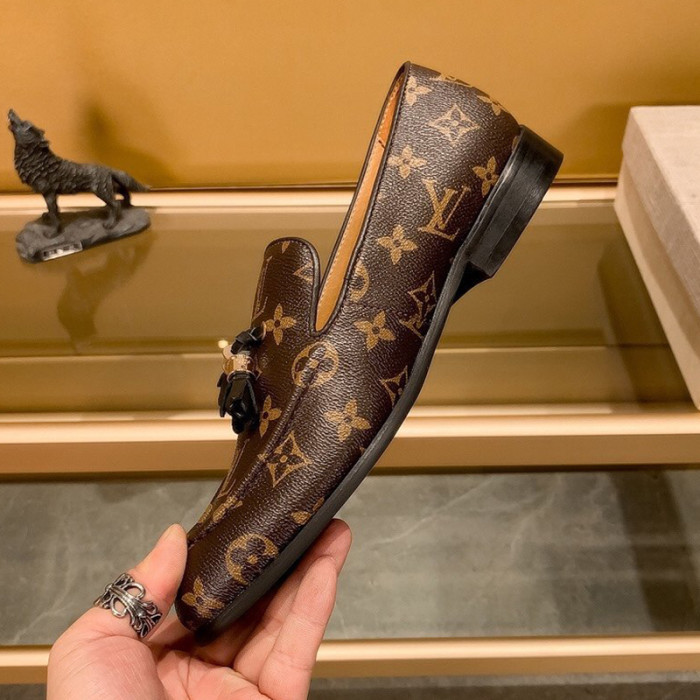 Louis Vuitton Men Shoes Business Luxury Brand LV Dress Shoes with Original Box