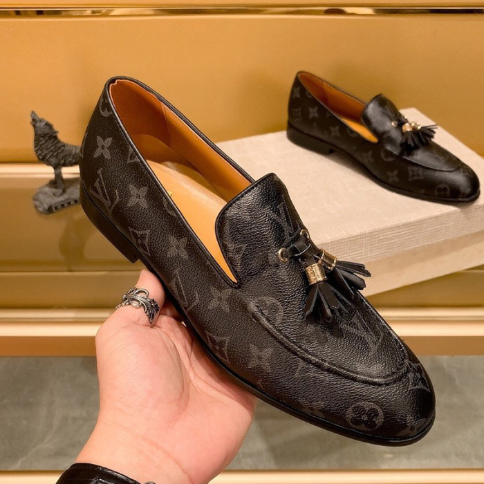Louis Vuitton Men Shoes Business Luxury Brand LV Dress Shoes with Original Box
