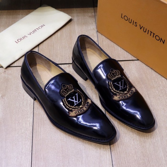 Louis Vuitton Men Shoes Business Luxury Brand LV Dress Shoes with Original Box