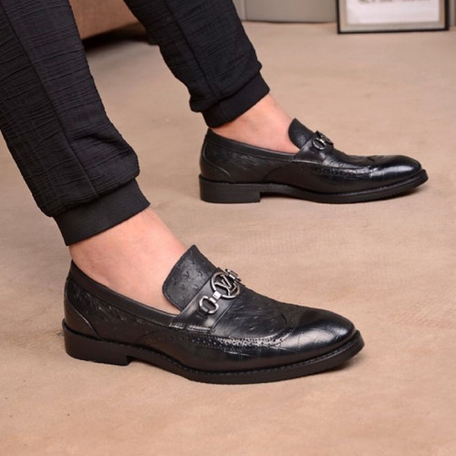 Louis Vuitton Men Shoes Business Luxury Brand LV Dress Shoes with Original Box