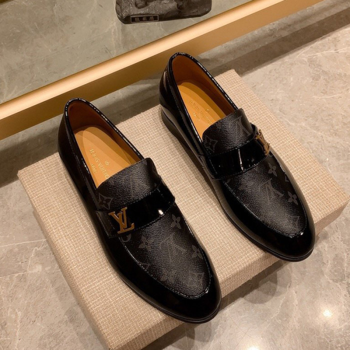 Louis Vuitton Men Shoes Business Luxury Brand LV Dress Shoes with Original Box