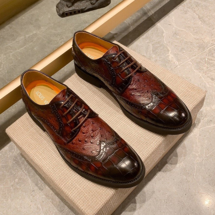 Louis Vuitton Men Shoes Business Luxury Brand LV Dress Shoes with Original Box