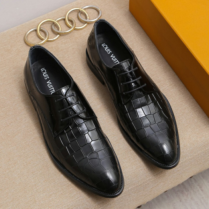 Louis Vuitton Men Shoes Business Luxury Brand LV Dress Shoes with Original Box