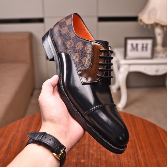 Louis Vuitton Men Shoes Business Luxury Brand LV Dress Shoes with Original Box