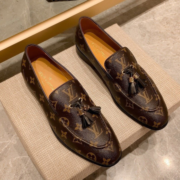 Louis Vuitton Men Shoes Business Luxury Brand LV Dress Shoes with Original Box