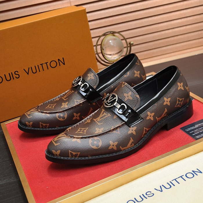Louis Vuitton Men Shoes Business Luxury Brand LV Dress Shoes with Original Box