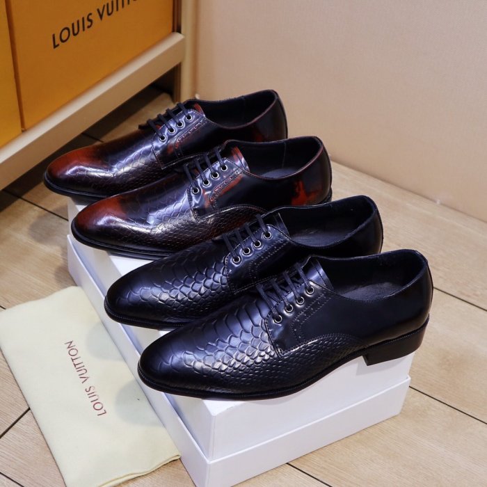 Louis Vuitton Men Shoes Business Luxury Brand LV Dress Shoes with Original Box