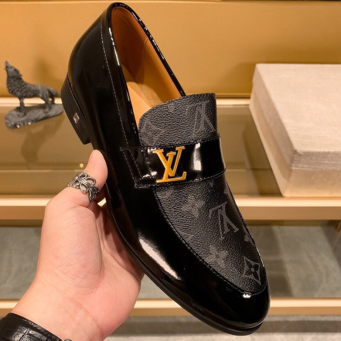 Louis Vuitton Men Shoes Business Luxury Brand LV Dress Shoes with Original Box