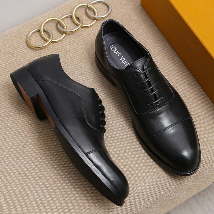 Louis Vuitton Men Shoes Business Luxury Brand LV Dress Shoes with Original Box