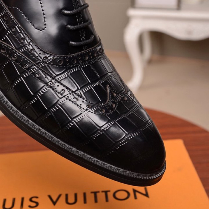 Louis Vuitton Men Shoes Business Luxury Brand LV Dress Shoes with Original Box