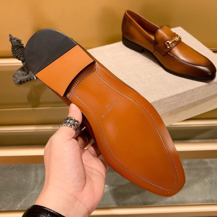 Louis Vuitton Men Shoes Business Luxury Brand LV Dress Shoes with Original Box