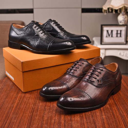 Louis Vuitton Men Shoes Business Luxury Brand LV Dress Shoes with Original Box