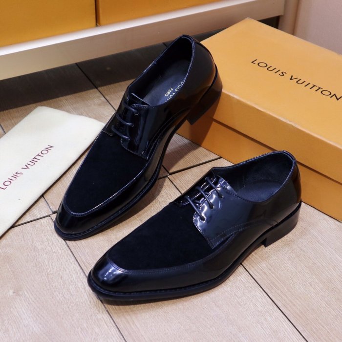 Louis Vuitton Men Shoes Business Luxury Brand LV Dress Shoes with Original Box