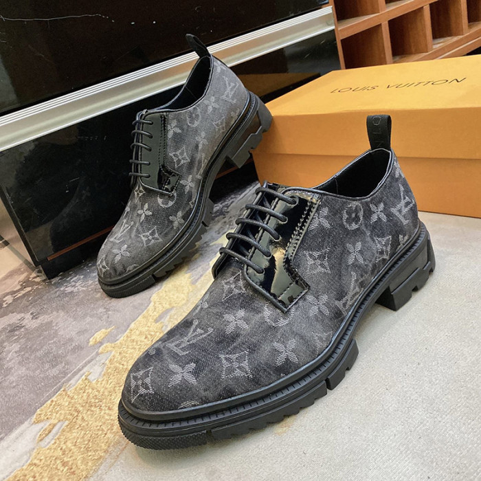 Louis Vuitton Men Shoes Business Luxury Brand LV Dress Shoes with Original Box