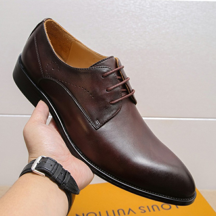 Louis Vuitton Men Shoes Business Luxury Brand LV Dress Shoes with Original Box