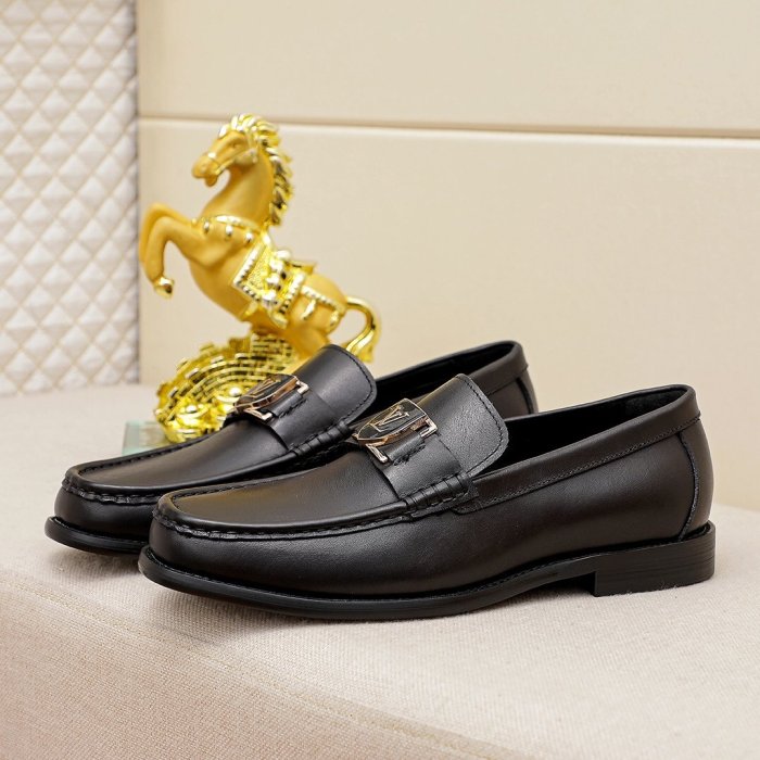 Louis Vuitton Men Shoes Business Luxury Brand LV Dress Shoes with Original Box