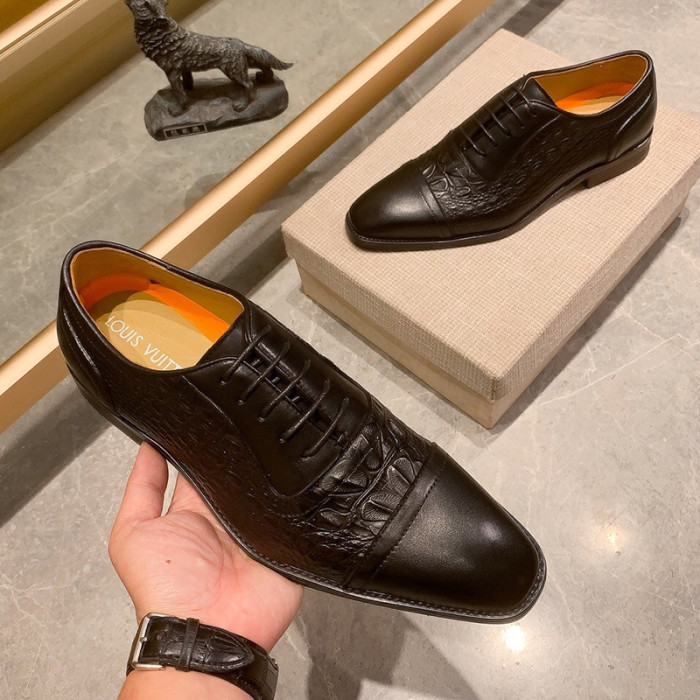 Louis Vuitton Men Shoes Business Luxury Brand LV Dress Shoes with Original Box