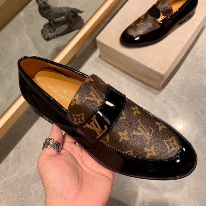 Louis Vuitton Men Shoes Business Luxury Brand LV Dress Shoes with Original Box