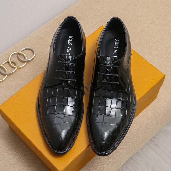 Louis Vuitton Men Shoes Business Luxury Brand LV Dress Shoes with Original Box