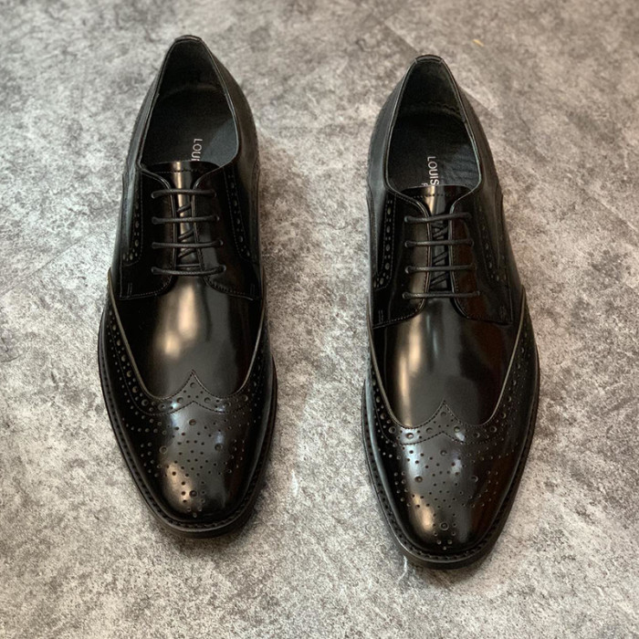 Louis Vuitton Men Shoes Business Luxury Brand LV Dress Shoes with Original Box
