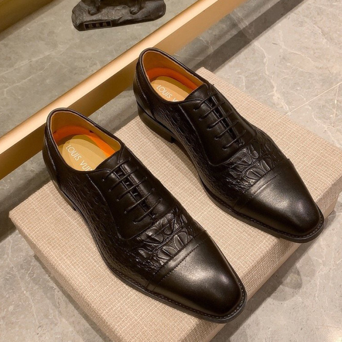 Louis Vuitton Men Shoes Business Luxury Brand LV Dress Shoes with Original Box