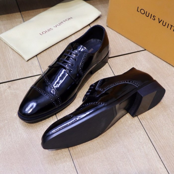 Louis Vuitton Men Shoes Business Luxury Brand LV Dress Shoes with Original Box