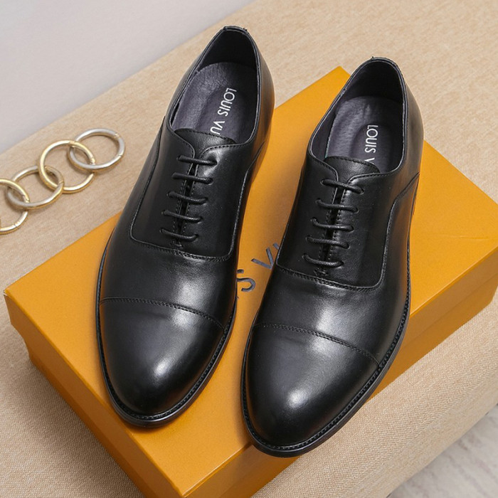 Louis Vuitton Men Shoes Business Luxury Brand LV Dress Shoes with Original Box