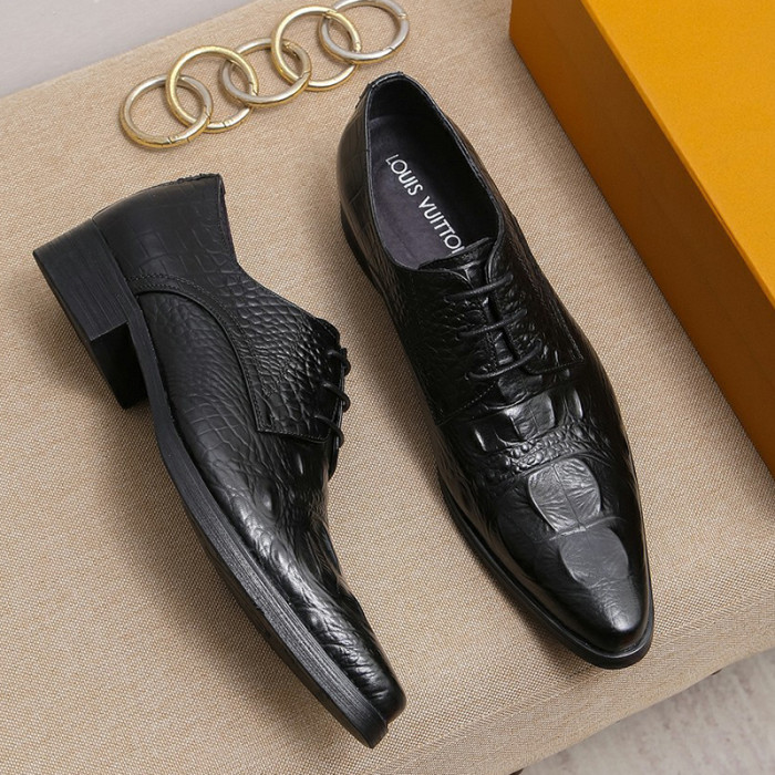 Louis Vuitton Men Shoes Business Luxury Brand LV Dress Shoes with Original Box