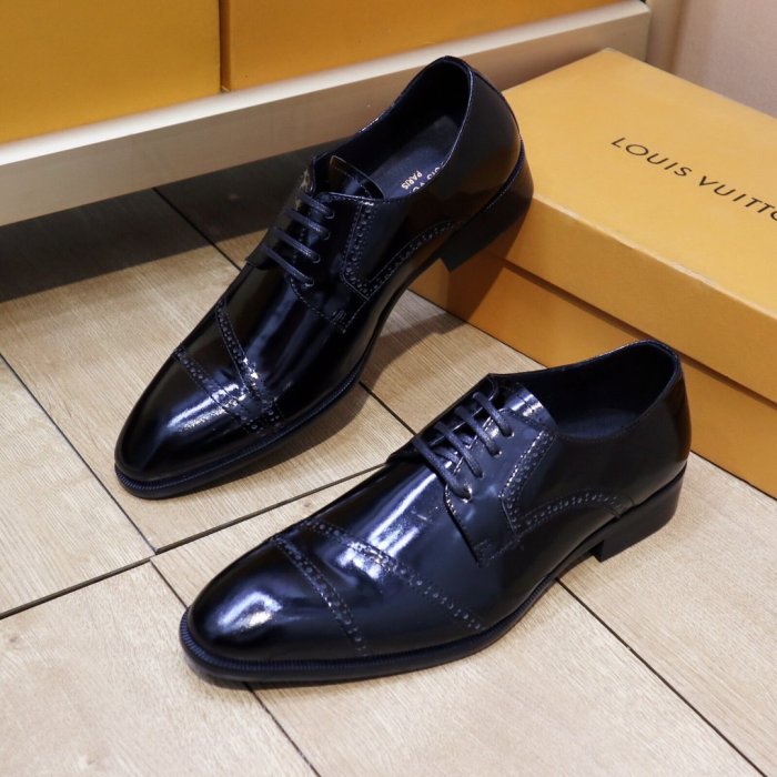 Louis Vuitton Men Shoes Business Luxury Brand LV Dress Shoes with Original Box