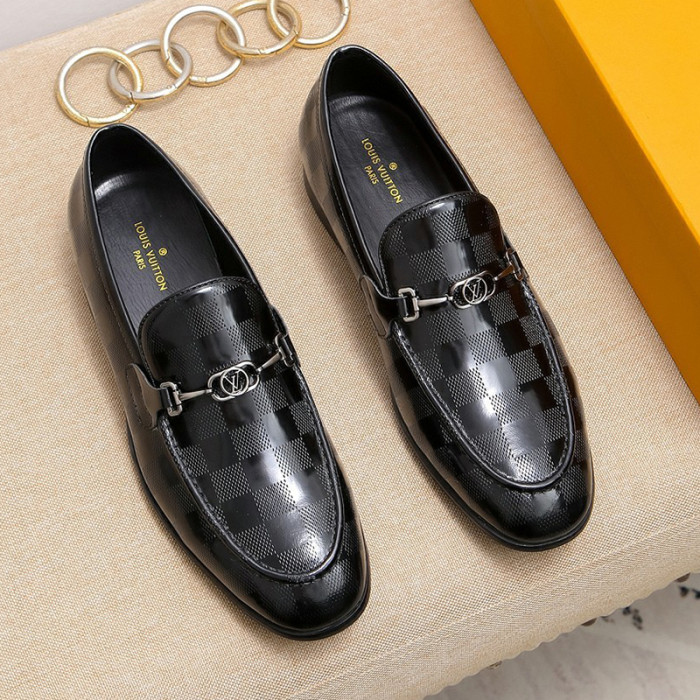 Louis Vuitton Men Shoes Business Luxury Brand LV Dress Shoes with Original Box