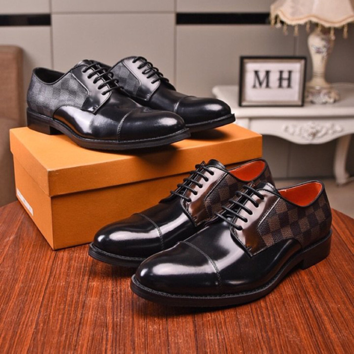 Louis Vuitton Men Shoes Business Luxury Brand LV Dress Shoes with Original Box