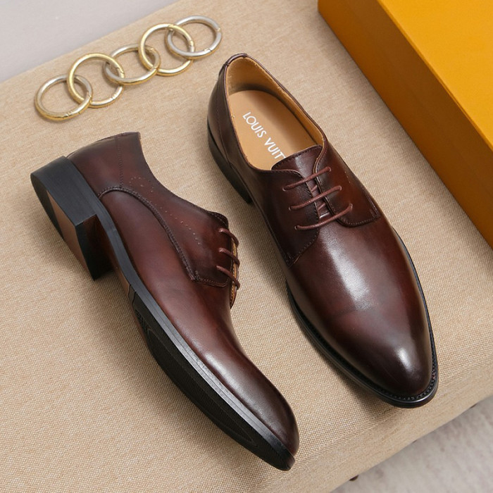 Louis Vuitton Men Shoes Business Luxury Brand LV Dress Shoes with Original Box