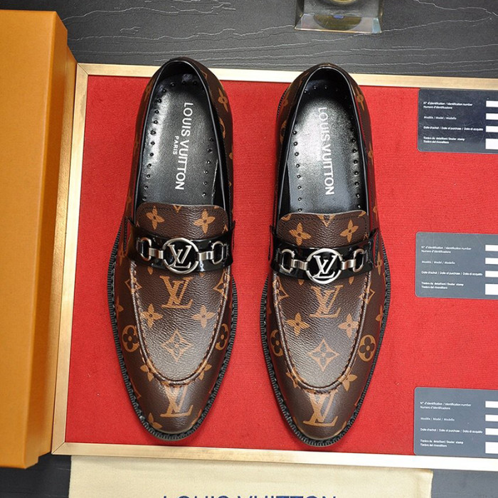 Louis Vuitton Men Shoes Business Luxury Brand LV Dress Shoes with Original Box