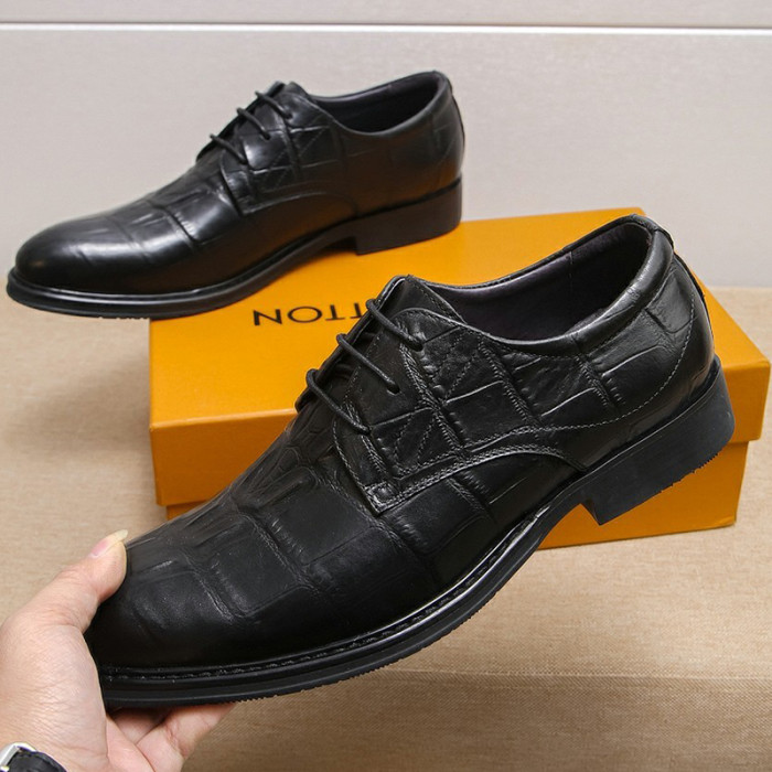 Louis Vuitton Men Shoes Business Luxury Brand LV Dress Shoes with Original Box