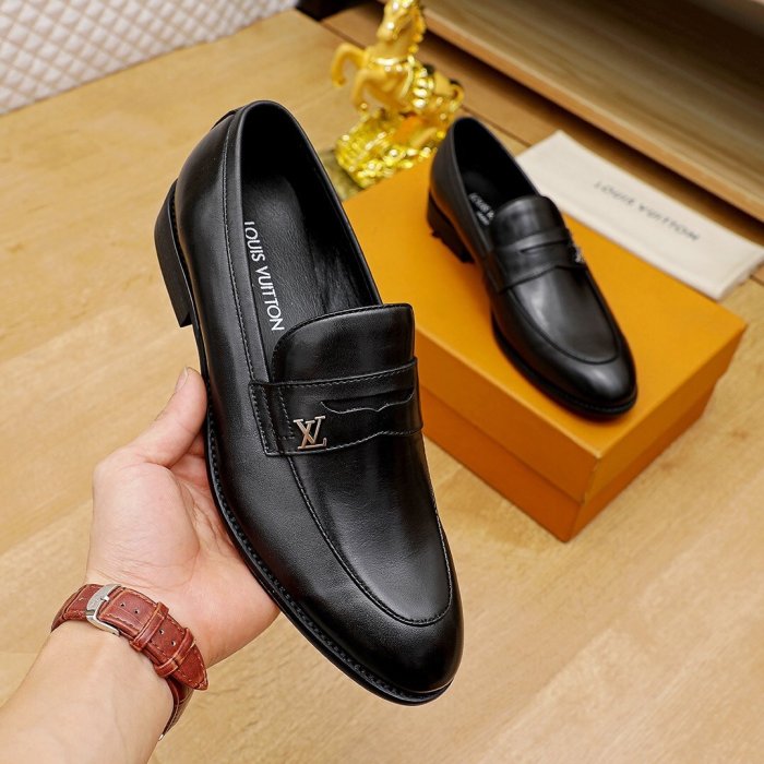 Louis Vuitton Men Shoes Business Luxury Brand LV Dress Shoes with Original Box