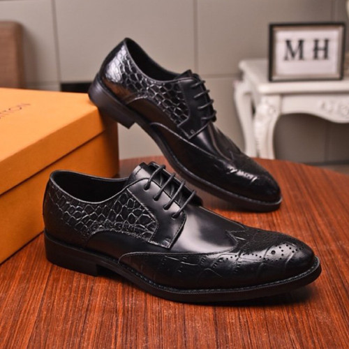 Louis Vuitton Men Shoes Business Luxury Brand LV Dress Shoes with Original Box