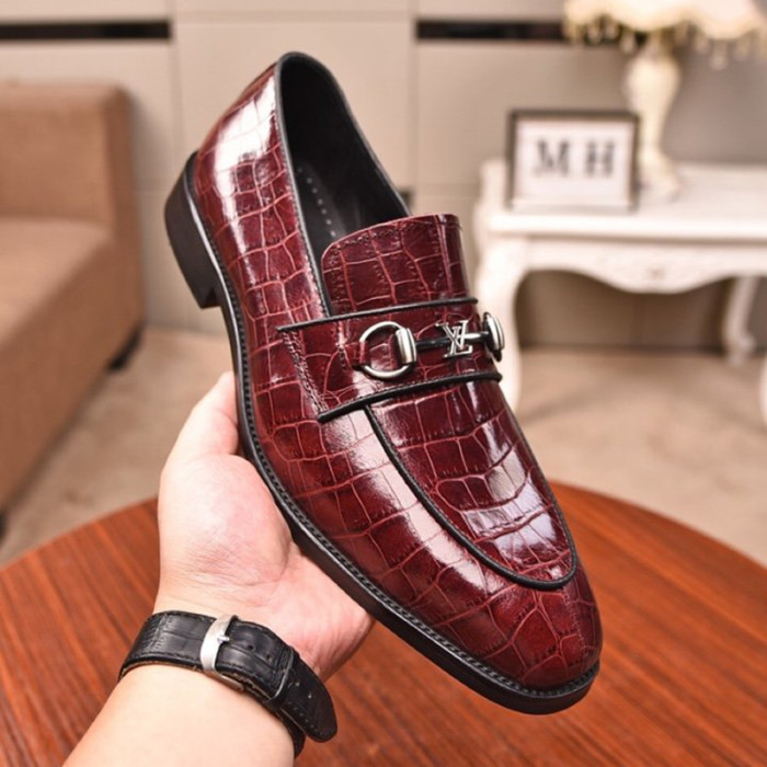 Louis Vuitton Men Shoes Business Luxury Brand LV Dress Shoes with Original Box