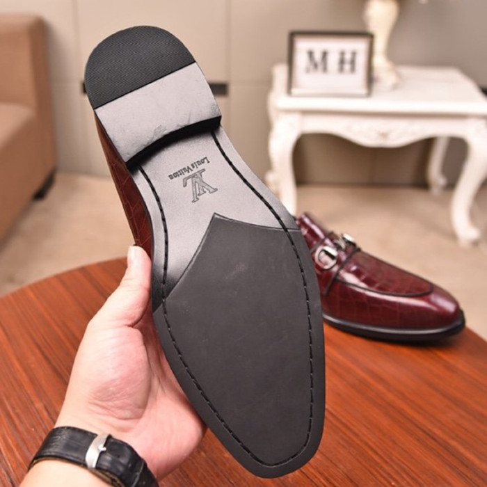 Louis Vuitton Men Shoes Business Luxury Brand LV Dress Shoes with Original Box