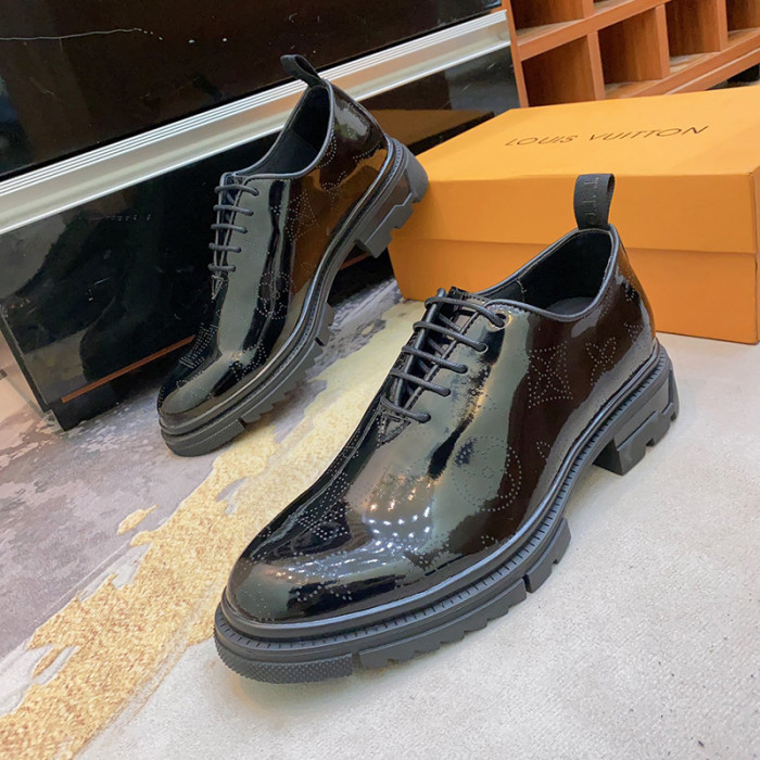 Louis Vuitton Men Shoes Business Luxury Brand LV Dress Shoes with Original Box