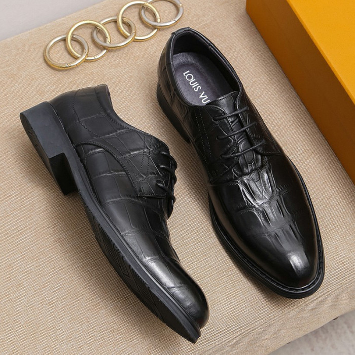 Louis Vuitton Men Shoes Business Luxury Brand LV Dress Shoes with Original Box