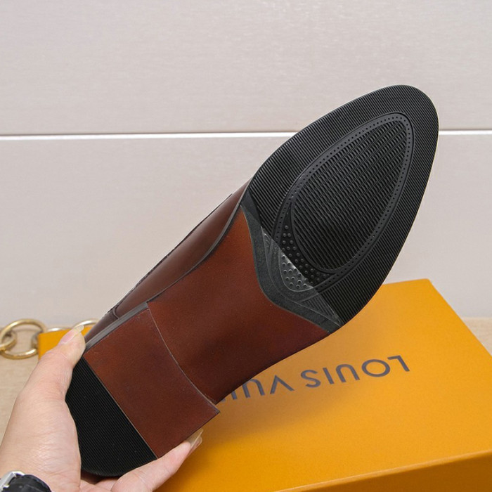 Louis Vuitton Men Shoes Business Luxury Brand LV Dress Shoes with Original Box