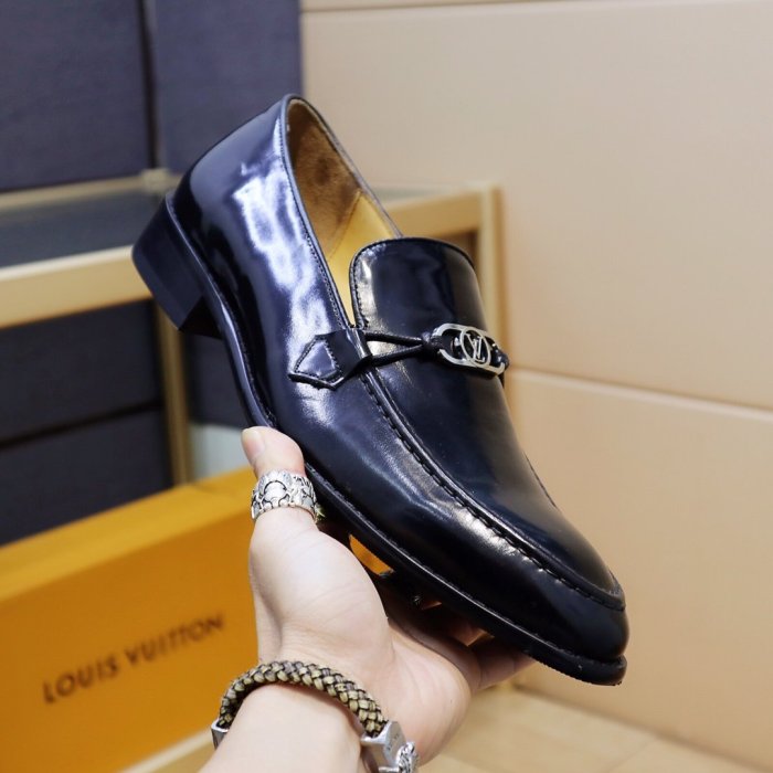 Louis Vuitton Men Shoes Business Luxury Brand LV Dress Shoes with Original Box