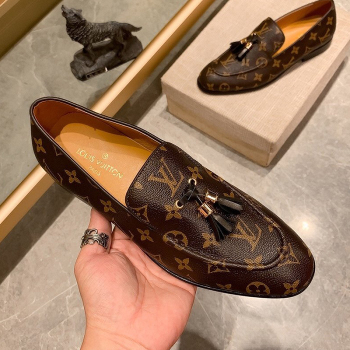 Louis Vuitton Men Shoes Business Luxury Brand LV Dress Shoes with Original Box