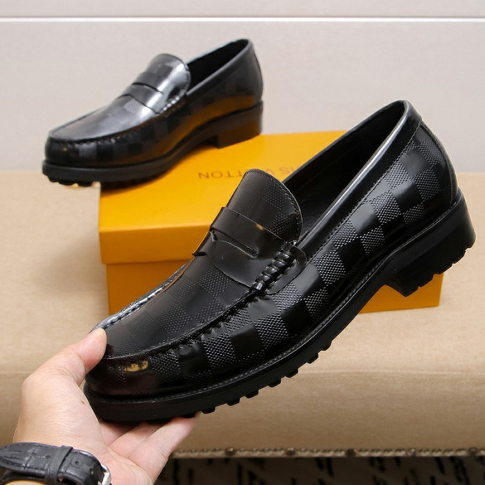 Louis Vuitton Men Shoes Business Luxury Brand LV Dress Shoes with Original Box